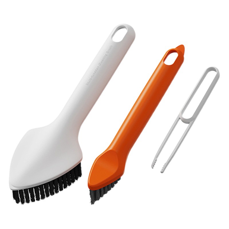 Nuevo cepillo de limpieza tres en uno cepillo de limpieza multifuncional de plástico para el hogar cepillo de limpieza de huecos de piso de baño