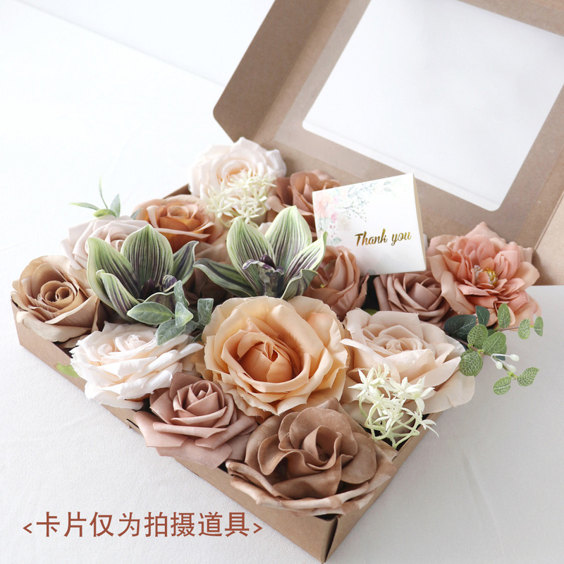 Amazon 結婚式の礼拝堂シミュレーション箱入り花 DIY 花嫁のブーケ誕生日ギフトフラワーボックス結婚式の手作りギフト|undefined