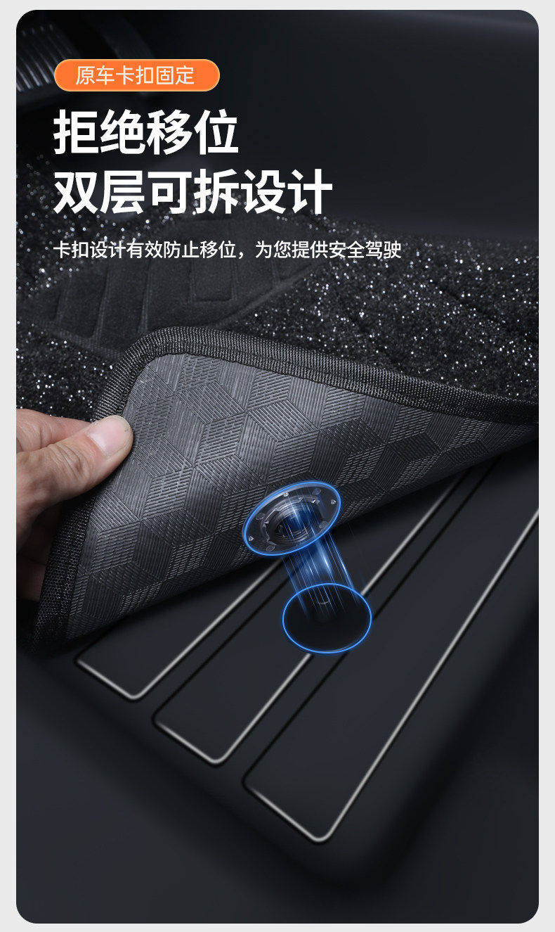 Tpe Door Sill Mats for 26 Models of Linghui E7, Full Coverage Car Mats Specifically for Linghui E7 Rental Version
