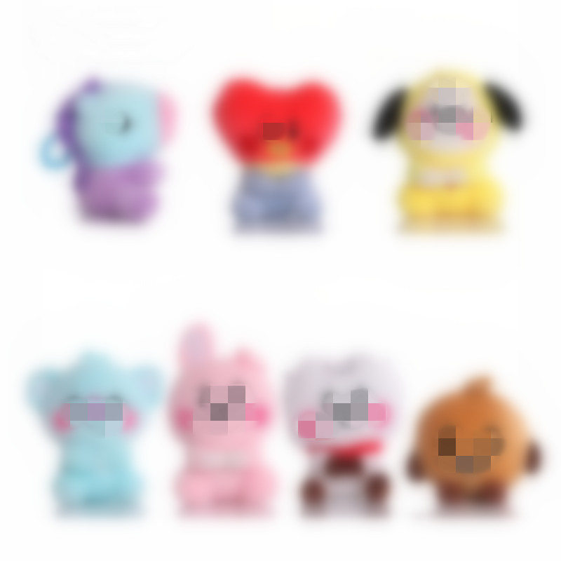 Cross-Border Star Bts Doll Set Yellow Dog Pink Rabbit White Sheep Biscuit Koala Plush Pendant