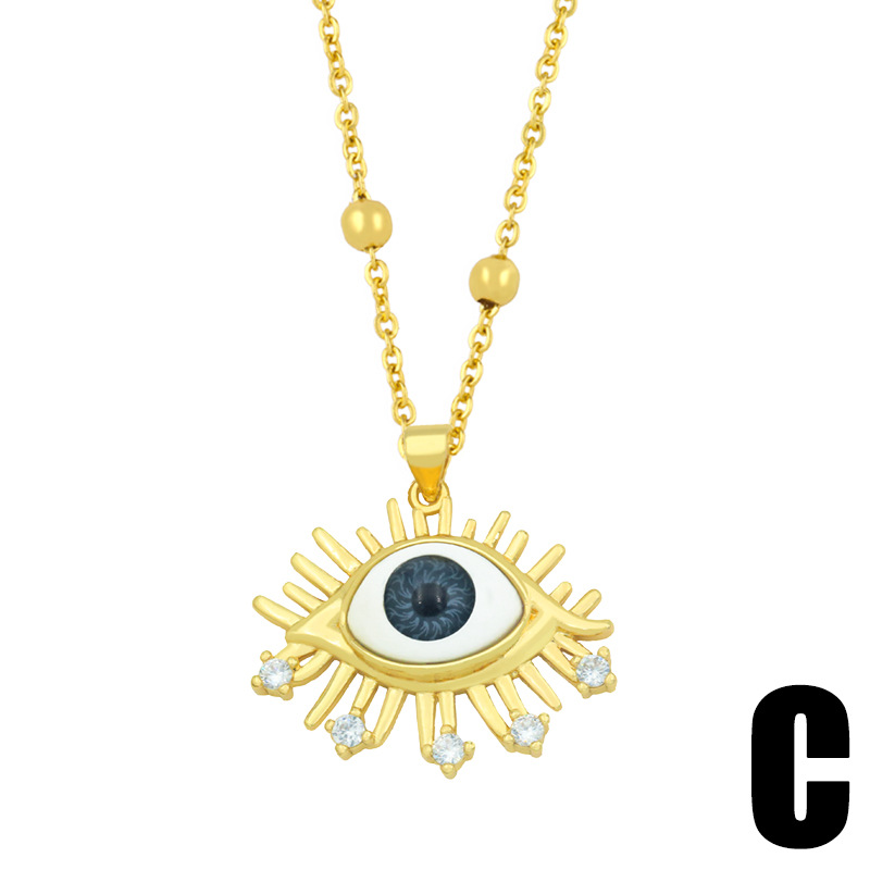 devilu0027s eye fashion sweater chain necklace wholesale jewelry Nihaojewelry