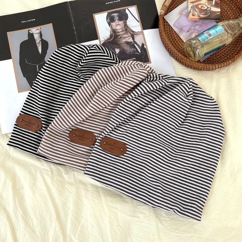 Unisex Streetwear Stripe Eaveless Beanie Hat display picture 13