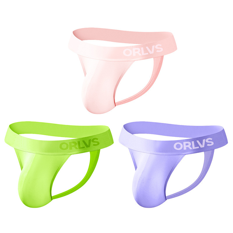 [No Model Figure] Modal Sexy Single Bikini Small Triangle T-Trousers Low Waist Hip U Highlights Underwear Men