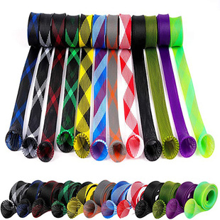 Colorful Fishing Rod Braided Net Sleeve Lure Rod Fishing Net Fishing Rod Braided Net Tube 25Mm/30Mm Various Sizes