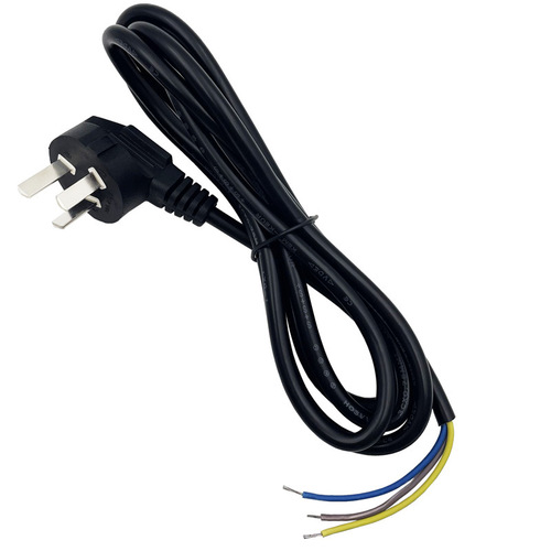 Three-legged national standard plug cord, national standard single-head bare wire tail welding wire chassis, national standard connecting wire, three-core power cord