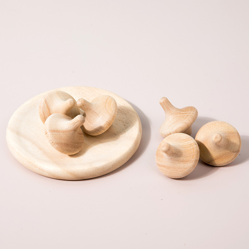 Maquillaje de madera hecho a mano, botón de bebé, meditación para niños, artefacto de descompresión al por mayor