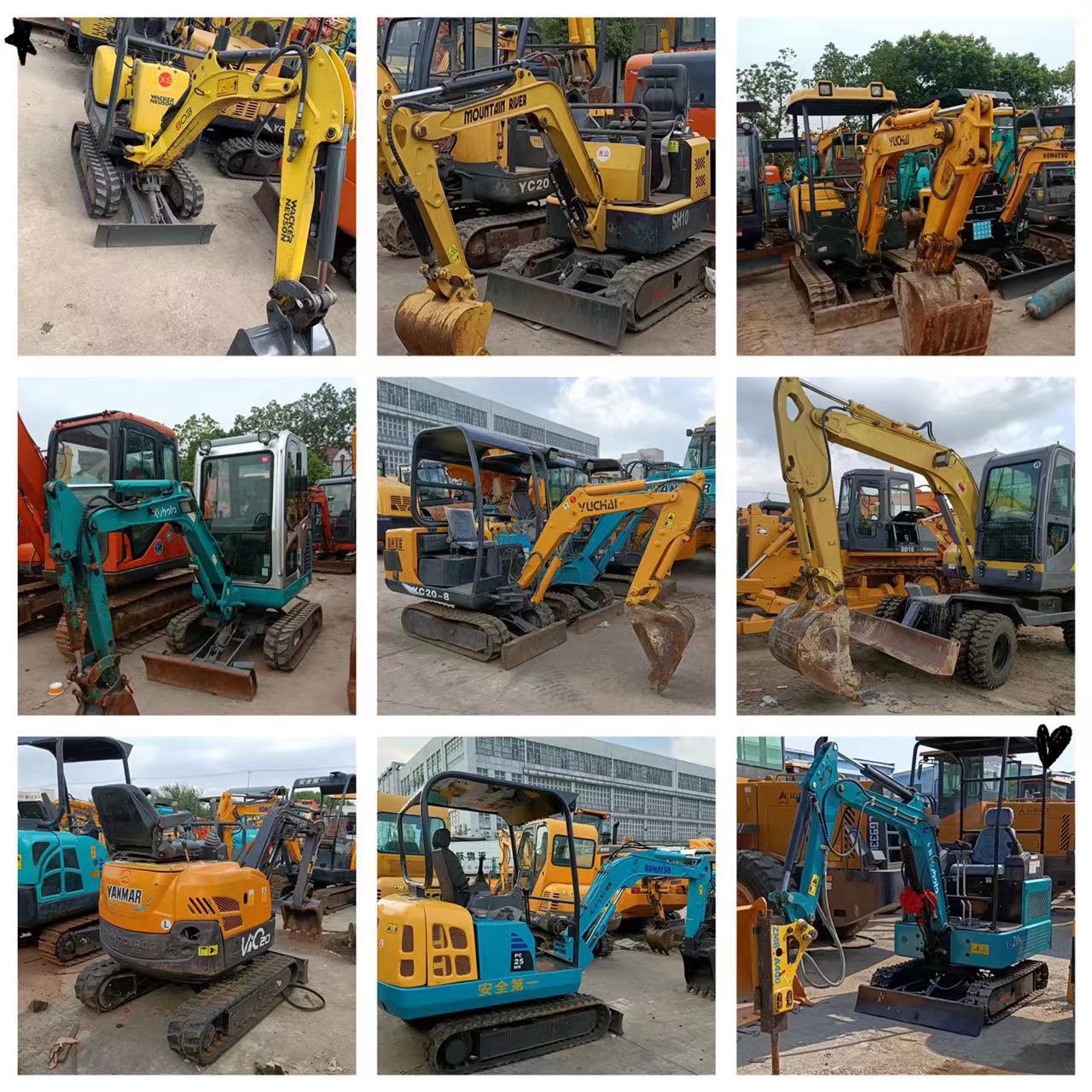 Huerto municipal zanja pequeña máquina de gancho de segunda mano Zhejiang 15 18 20 35 55 pequeña excavadora