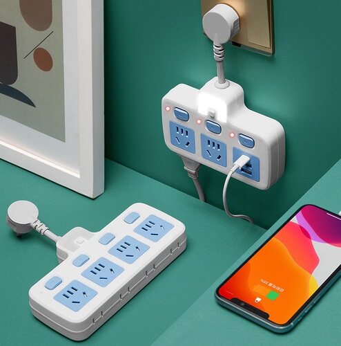 Multi-functional power strip socket household power strip multi-socket USB strip power strip multi-purpose converter plug