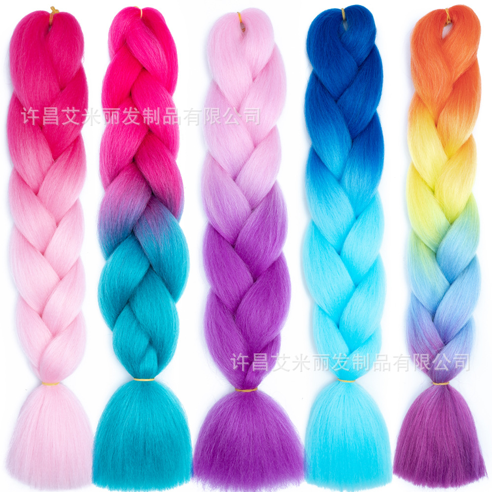 Trenzas africanas con cabello rosa渐 – materiales de alta temperatura, estilo boxeador