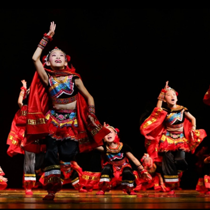 第十届小荷风采暖洋洋舞蹈服装演出服中国风表演服儿童少数民族服