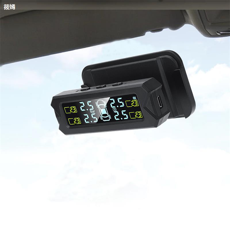 automobile Tire Monitors Built-in External wireless tyre Detection TPMS solar energy Voice connection Glass