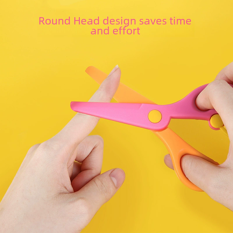 Children's plastic art scissors for kindergarten, harmless safe origami, handmade