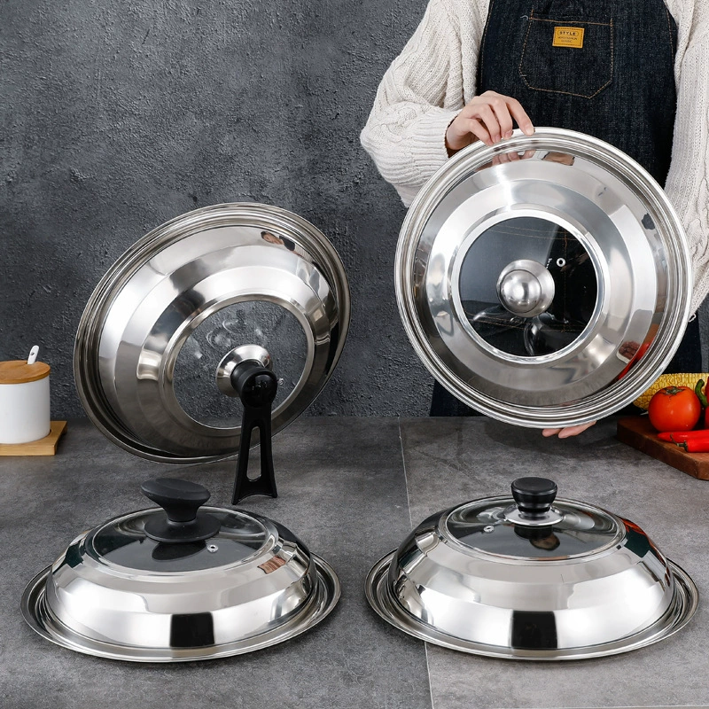 Оптовая продажа фабрики из нержавеющей стали крышка для домашнего приготовления крышка 30-42 см