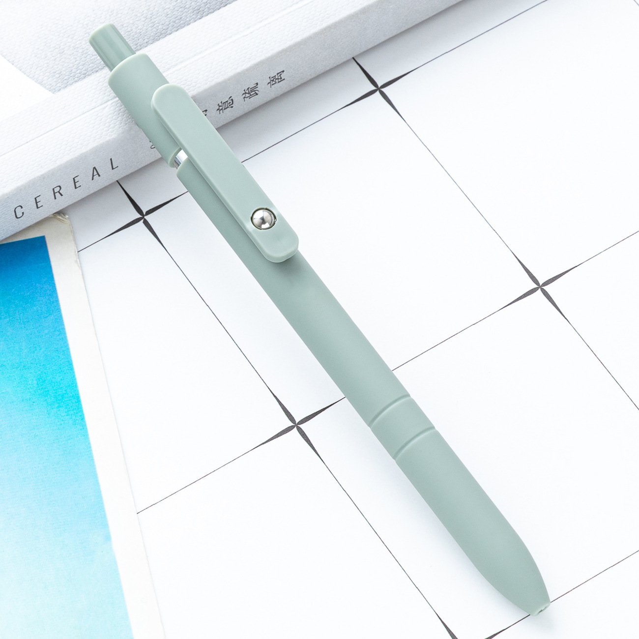 Nuevo bolígrafo neutro de color Morandi puede imprimir logotipo estudiantil papelería bolígrafo de plástico publicitario bolígrafo regalo