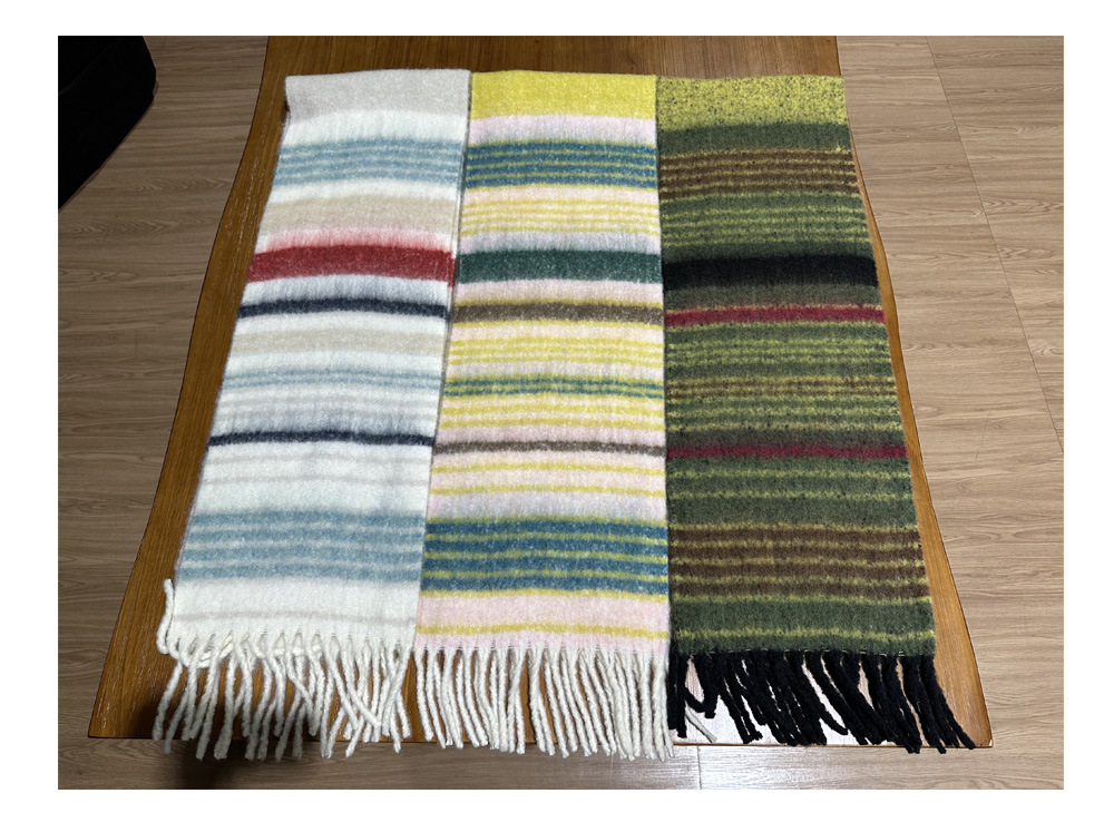 Neuer Designerschal aus Wollmischung mit Saturn-Streifen für Damen mit weichem Latz für winterliche Atmosphäre_voghion.com