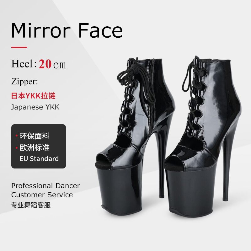 20cm European and American Sexy Sky-High Waterproof Platform Nightclub Catwalk High Heels Waterproof Platform Stiletto Dance Shoes Sandals Shoes