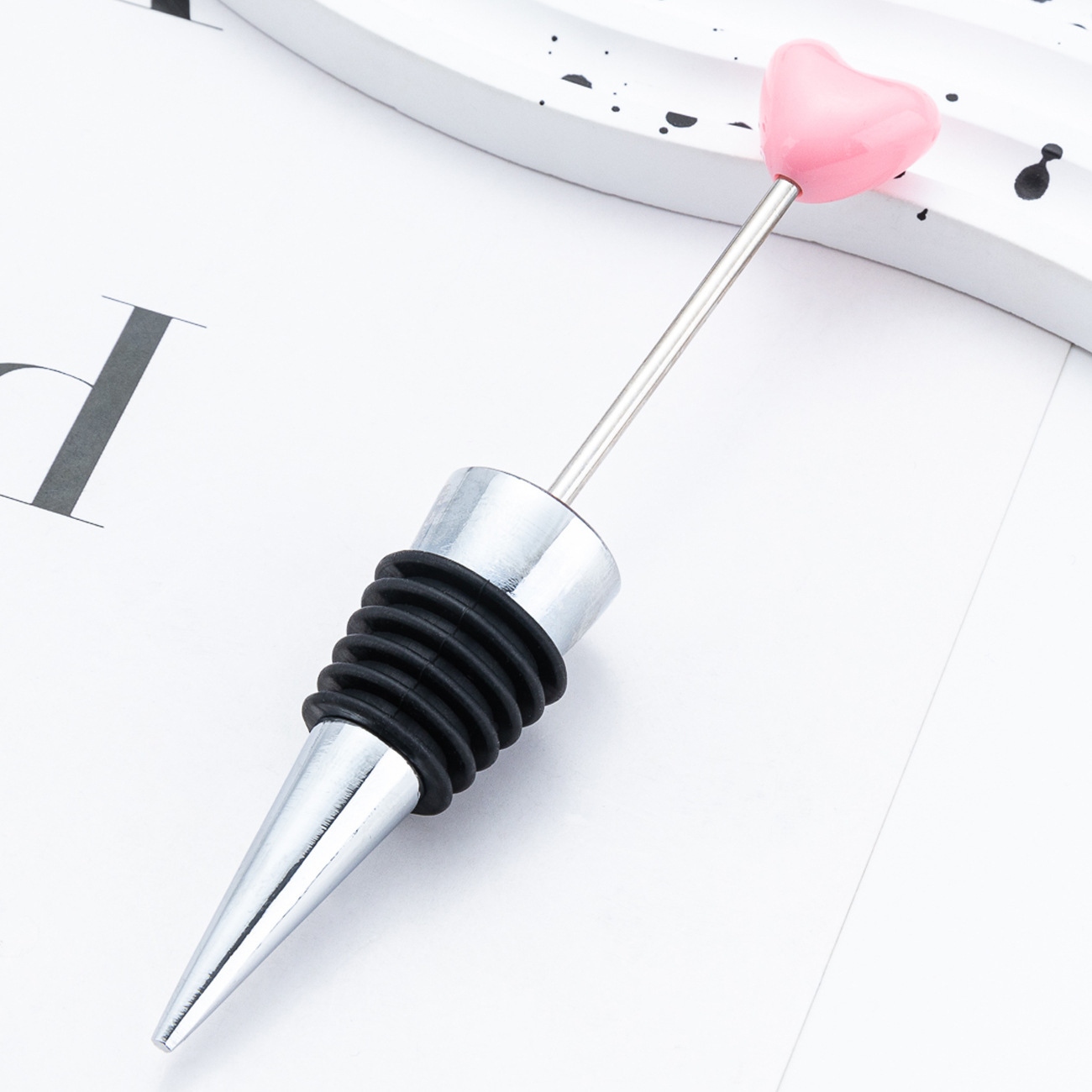 Nuevo DiDi Cuadrado amor tapón de vino cónico tapón de silicona tapón de vino de boda tapón de champán tapón de vino