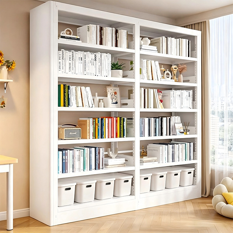 Estante de piso estante de libros estante de libros para niños sala de estar estante de libros de dibujo estante de almacenamiento de hierro forjado simple estante de libros de acero doméstico