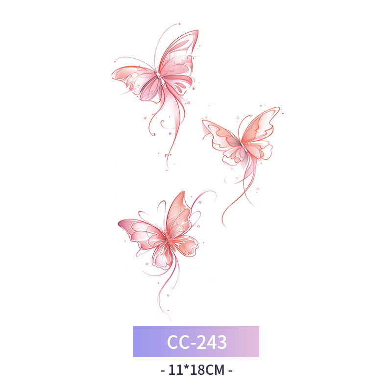 Transfronterizo en stock al por mayor de halloween colorido mariposa tatuaje pegatinas simulación sangrienta cicatriz pegatinas divertidas pegatinas impermeables