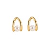 Small design advanced atmospheric earrings from pearl, french style, light luxury style, high-quality style