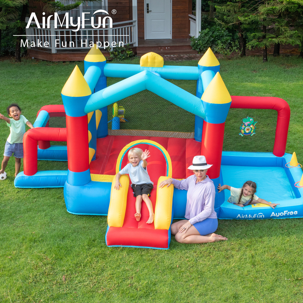 AMF inflatable castillo infantil inflatable casero cama trampolín interior y exterior castillo infantil casero inflatable tobogan