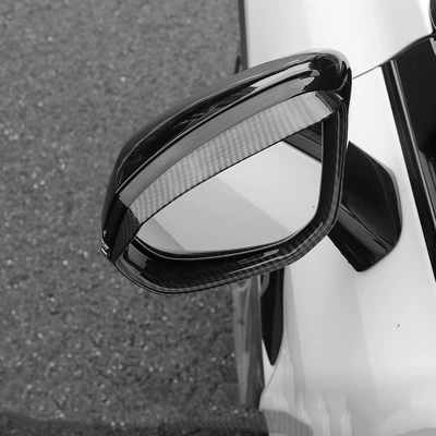 Suitable for the new 21 Lynk 010203/03 0506 special rearview mirror rain eyebrow rain shield return rain strip (Rearview mirror rainproof sticker) - lk01-global-version-lk05-all-inclusive-rearview-mirror-rain-eyebrow-2-pieces-carbon-fiber-pattern