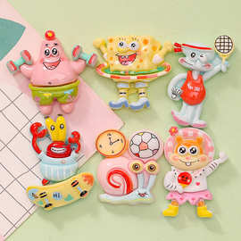 可爱卡通运动海派 diy手工奶油胶手机壳钥匙扣发夹 树脂饰品配件