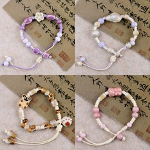 袁小红陶瓷饰品情侣闺蜜可爱小清新手链摆摊批货礼品厂家货源批发