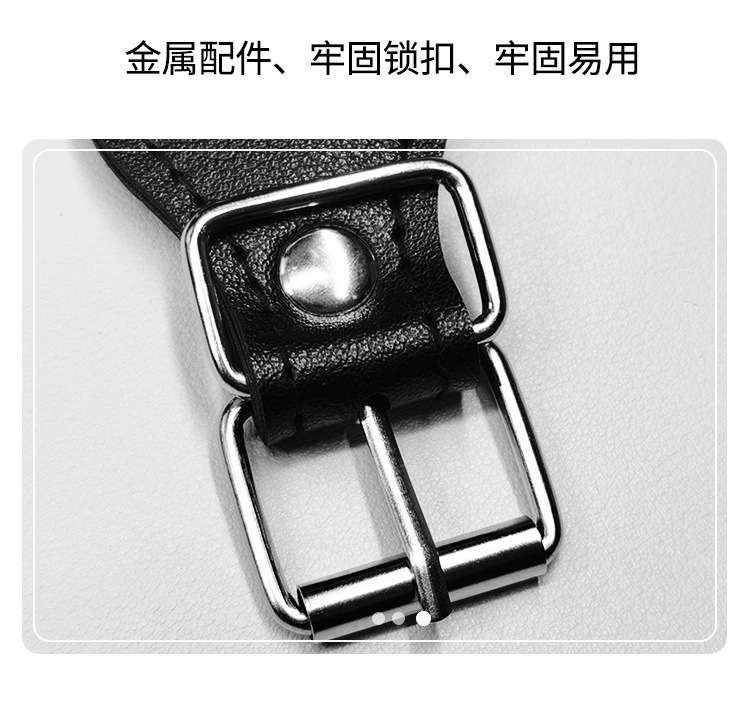 Jiuai SM Bondage Set 9-Piece Leather Restraint Kit with Collar and Mouth Ball — detail image 6