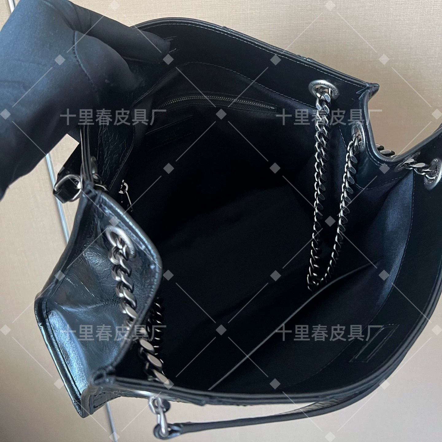 Оригинальная кожаная сумка Niki Shopping Bag из поплавной древесины ретро складная складчатая восковая кожаная сумка для покупок