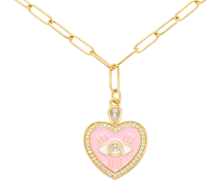 Copper Material Geometric Pattern Copper Plating Geometric Copper Necklaces