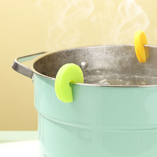 Silicone creative anti-overflow device, anti-overflow lid artifact, cooking porridge and soup, raising pot lid radiator, anti-overflow pot lid clamp