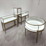 珠宝展示柜奢侈品首饰玻璃展示台 玉器钻石精品展柜不锈钢中岛柜