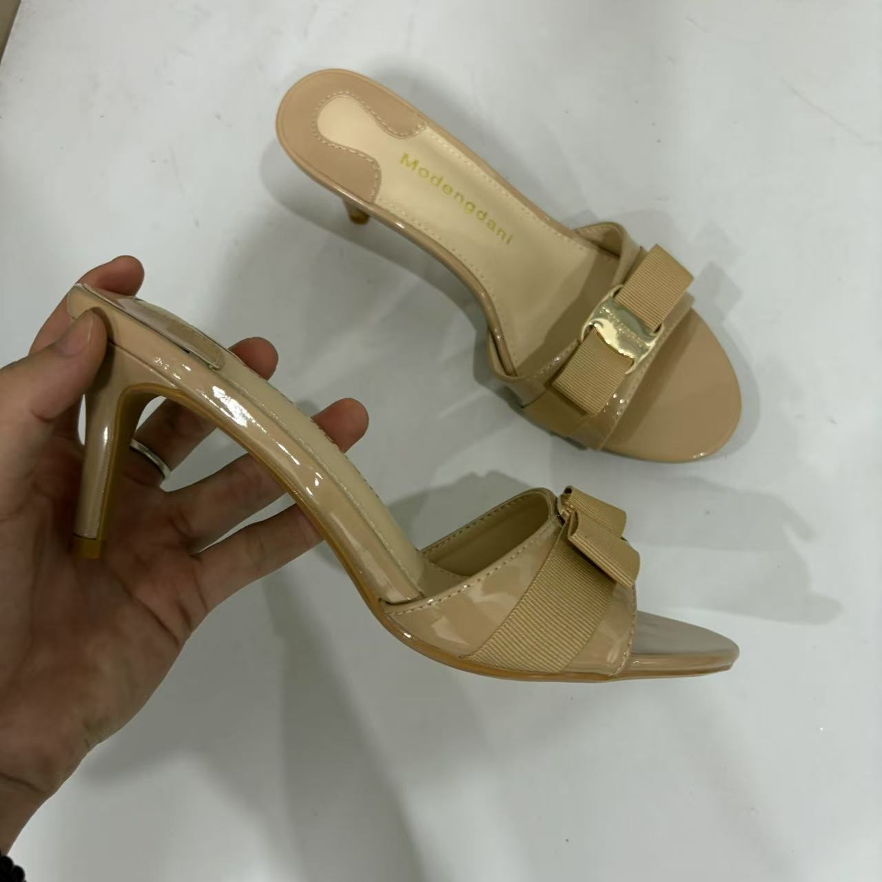 French Simple One-Line Open-Toe Sandals for Women's Summer Outer Wear 2025 New Belt Buckle Sexy Stiletto High Heels