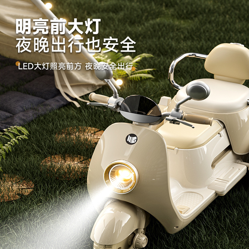 coche eléctrico para niños motocicleta triciclo para niños de sexo masculino carga doble niño coche de juguete de control remoto de doble conducción