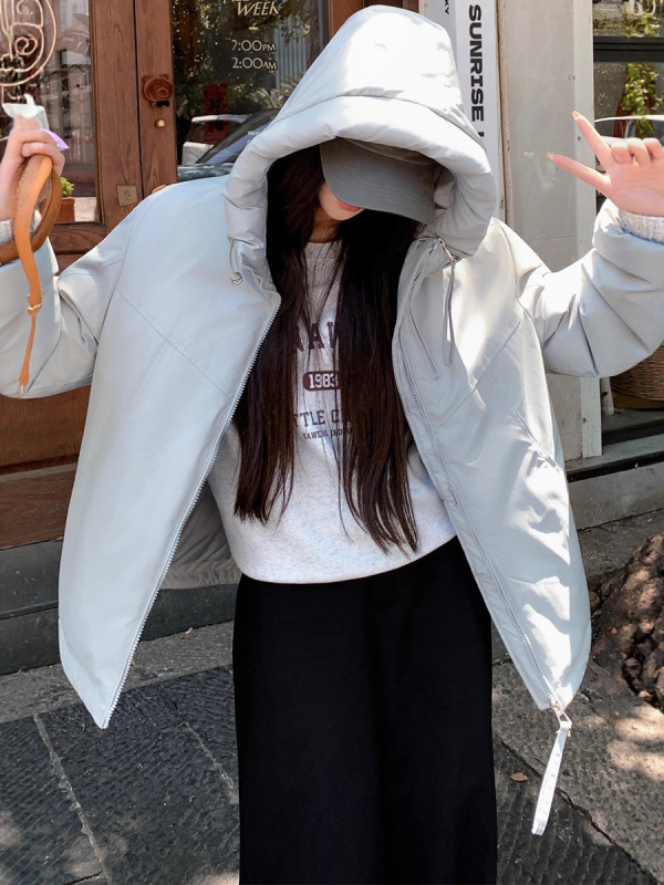 工装时尚连帽羽绒棉服女2025冬季新款洋气棉衣外套棉袄女装冲锋衣|undefined