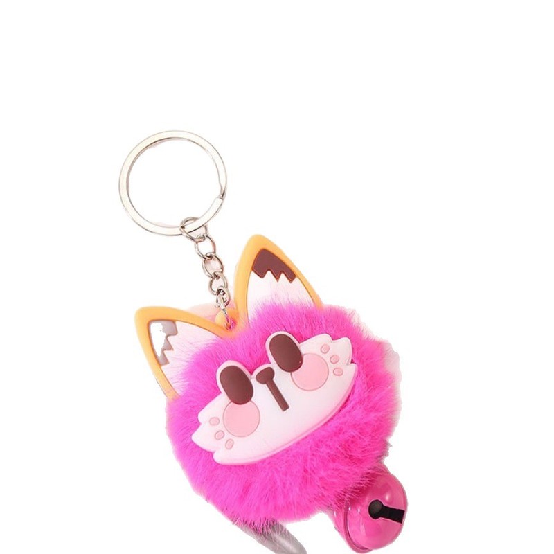 新しい模造レッキスウサギの毛皮の小さなギフトベルラッキーキャットペンダントかわいいぬいぐるみペンダント車のキーホルダーバッグペンダント|undefined