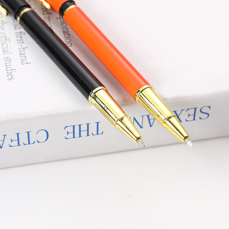 Inventario simple bolígrafo de metal de alta calidad bolígrafo comercial neutro bolígrafo láserogo hotel publicidad regalos bolígrafo de firma