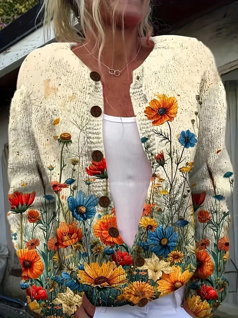 (Cross-border trading), knitted cardigan, autumn sweater, Amazon, 3D digital printing service