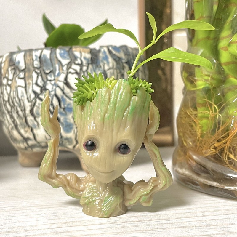 ガーディアンズ・オブ・ギャラクシー フラワーポット ツリーマン グルート ベビーツリーマン PVC フィギュア オーナメント プレミアムエディション|undefined