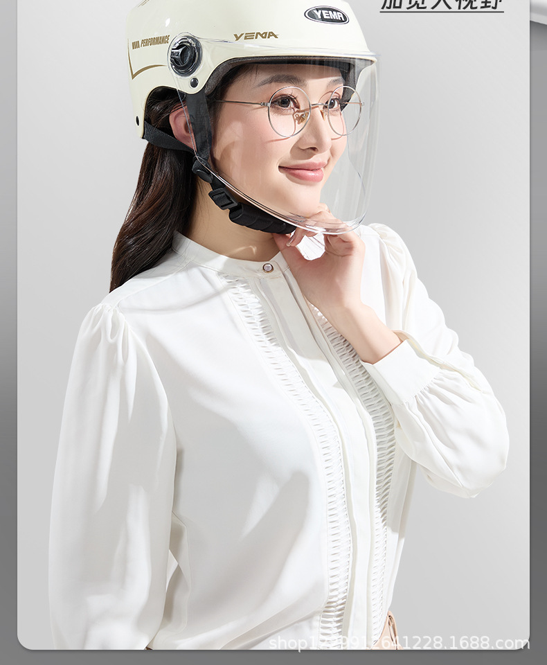 Mustang 3C Certified Helmet for Men, Electric Vehicle, Women's All-Season Lightweight Safety Helmet, Motorcycle Summer Sun Protection Half Helmet
