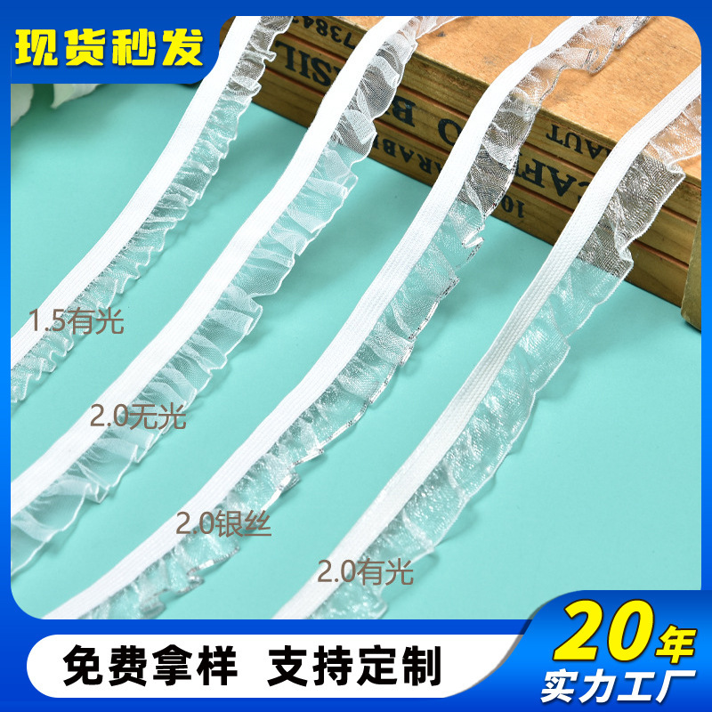 In-Stock Supply of Colorful Plaid Ruffled Elastic Lace Trim for Labubu Doll Clothing Accessories In-Stock Supply of Colorful Plaid Ruffled Elastic Lace Trim for Labubu Doll Clothing Accessories