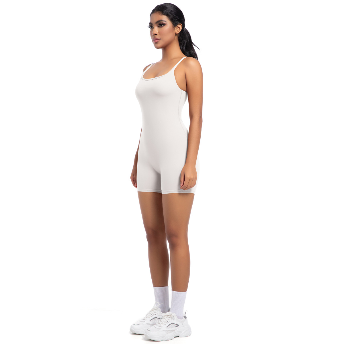 Neuer Stil Naked Feel Strap Jumpsuit Tanz Lauf Fitness Sport Enger Yoga-Anzug_voghion.com