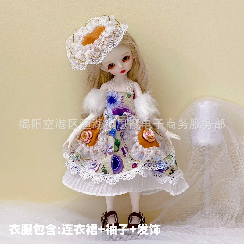 Doll clothes set, 30 cm 6-point BJD, Lolita-style outfit (multi-color YY options)
