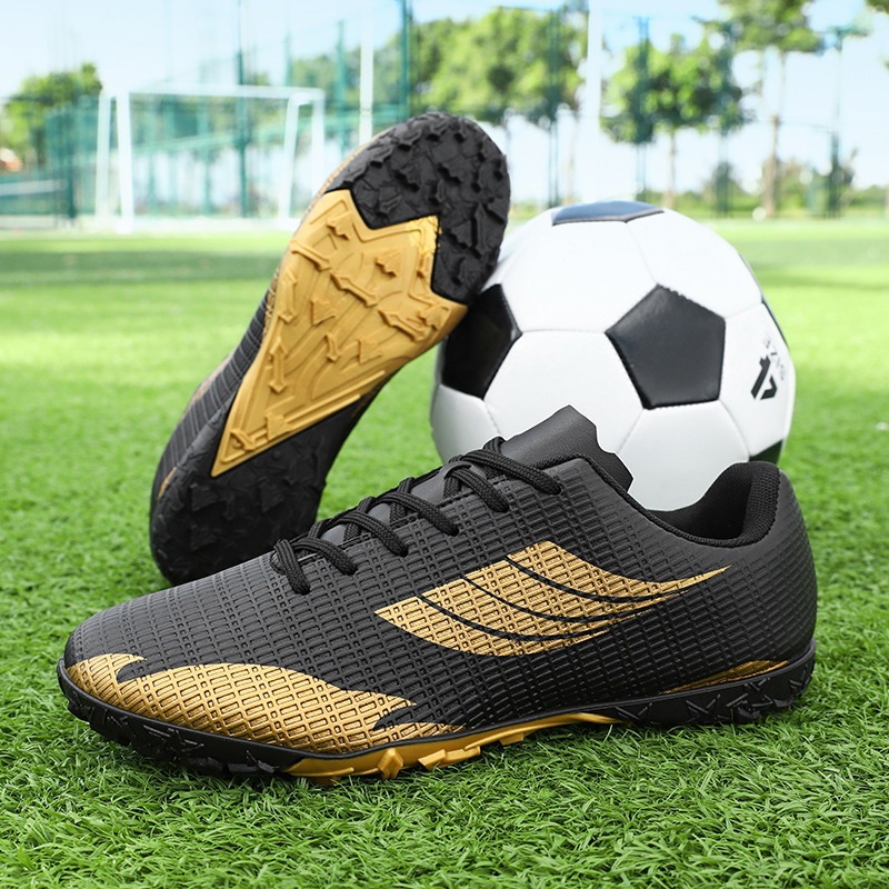 子供用サイズ 31-45 プロフェッショナルトレーニングサッカーシューズロートップレザースパイクサッカースニーカーロートップユースシューズ|undefined