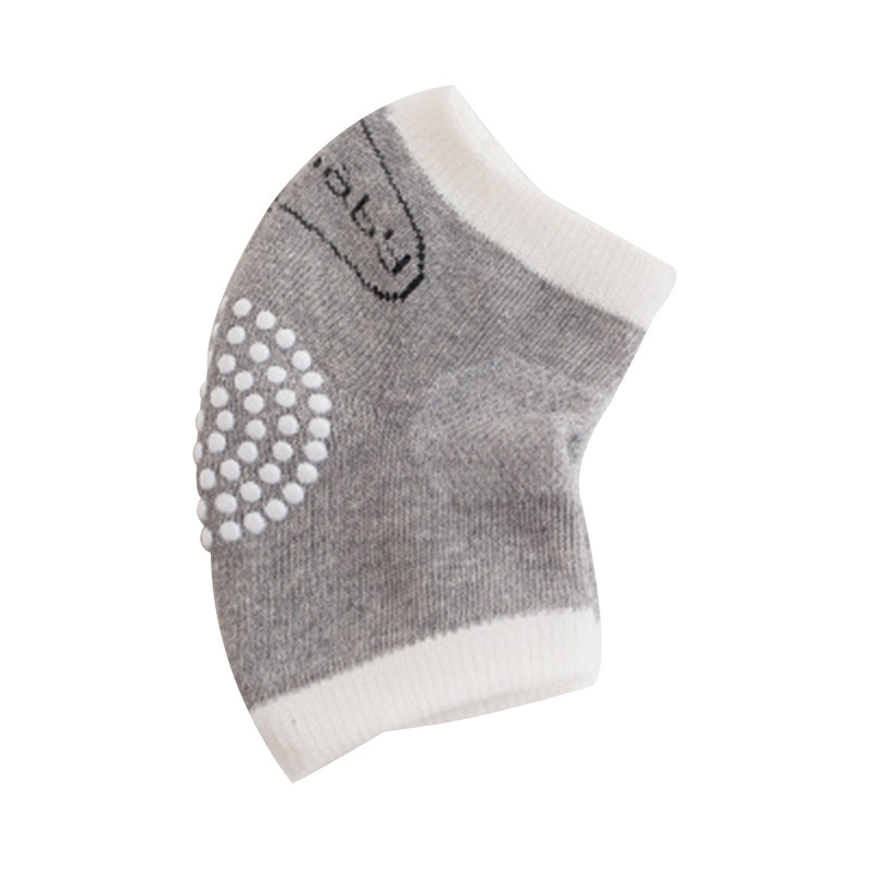 Bebé gateando calcetines de rodilla niños aprenden a caminar calcetines de codo resistentes a caídas malla de silicona Terry calcetines para niños