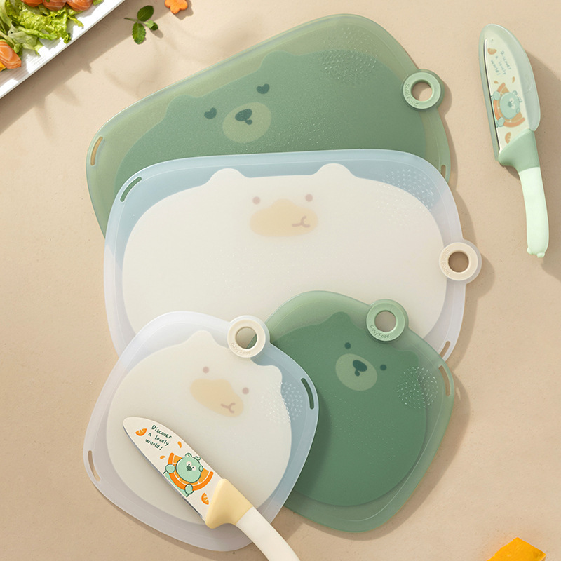 Cartoon Household Antibacterial Mildew-proof Cutting Board Cutting Board Baby Food Supplemented Kitchen Chopping Board Fruit Adhesive Board Plastic Chopping Board