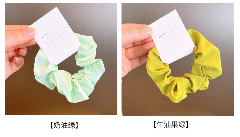 Korean Fluorescent Color Solid Color Hair Scrunchies display picture 22