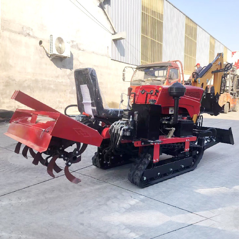 Cultivador agrícola de conducción de automóvil, cultivador rotativo de agua y sequía, excavadora de montaje adicional, excavación de zanjas