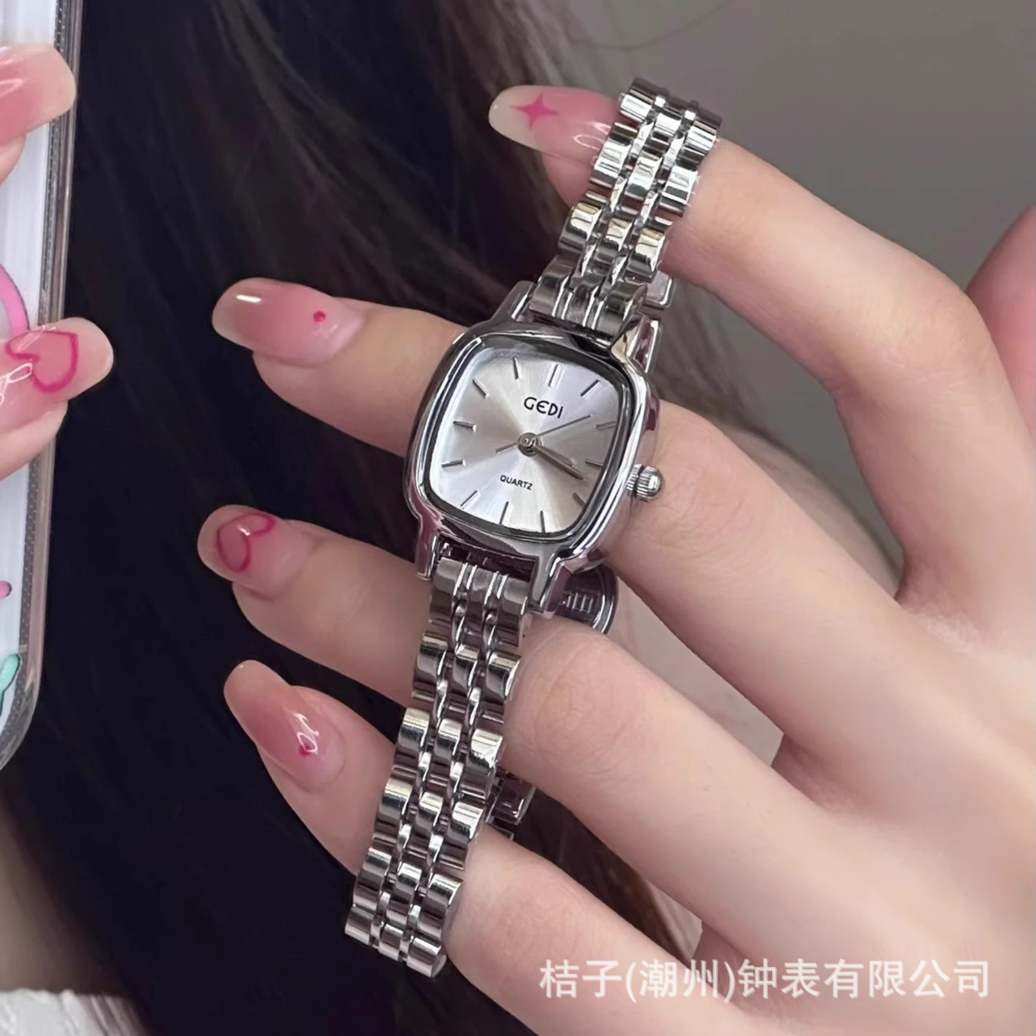 Gedi Small Square Watch, High-End Genuine Women's Watch, Light Luxury Niche 2026 Trendy Women's Watch 13038